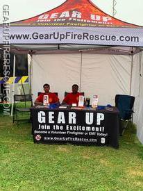 Interns recruiting at the fair.